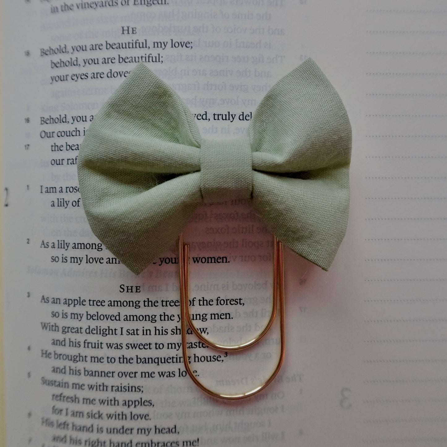 Green Bow Bookmark