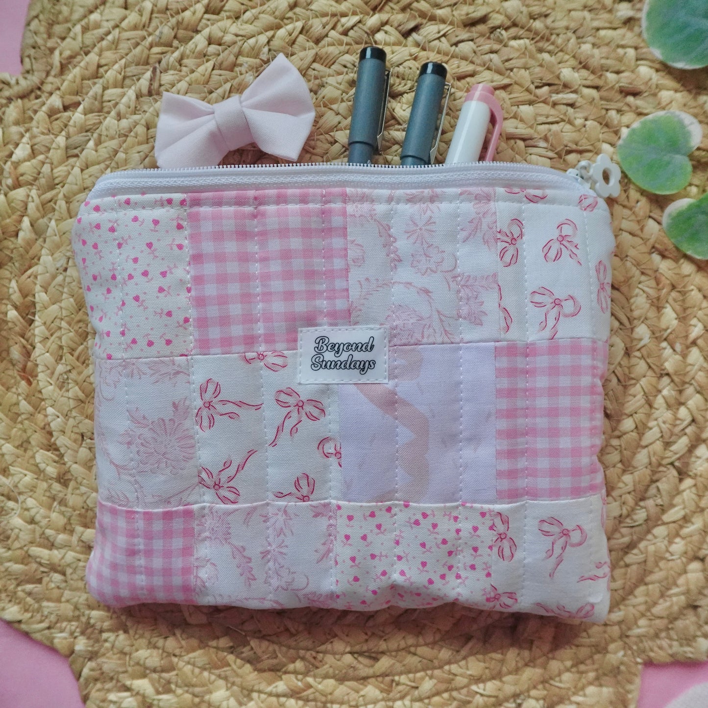 Pink Patchwork Pouch