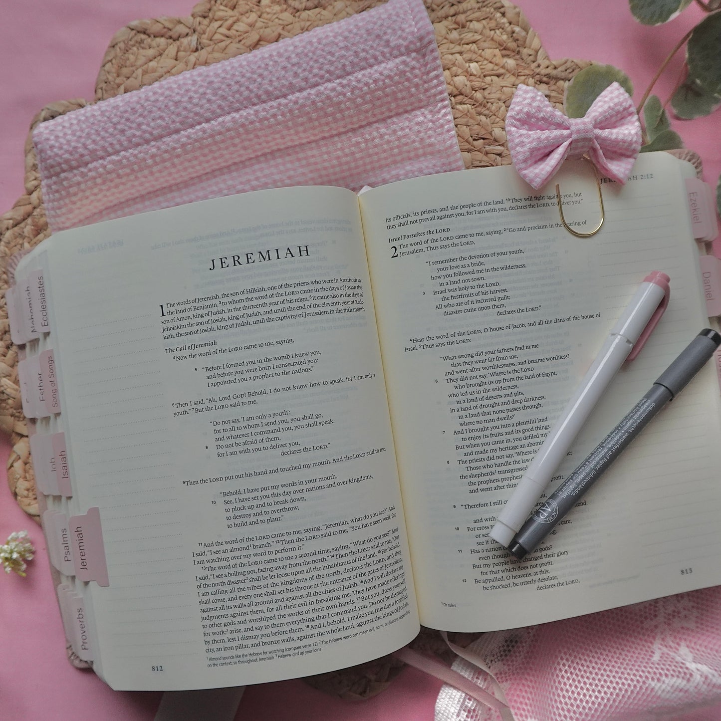 Pink Grace Bible Cover