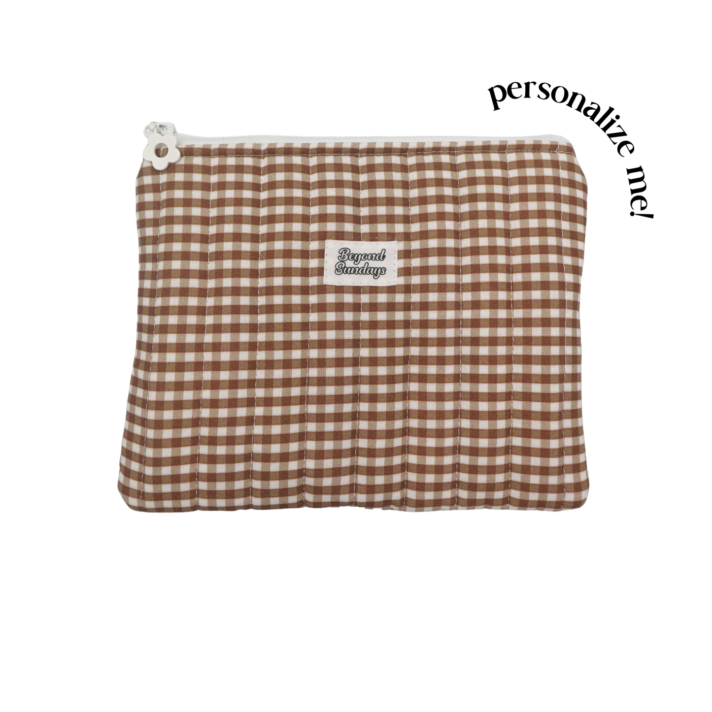 Teddy Custom Embroidery Zipper Pouch