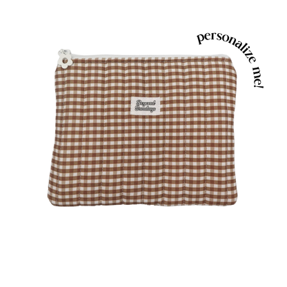 Teddy Custom Embroidery Zipper Pouch