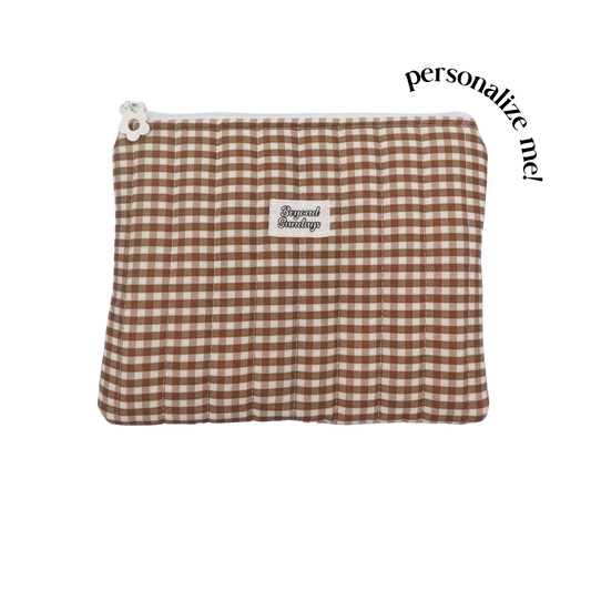 Teddy Custom Embroidery Zipper Pouch