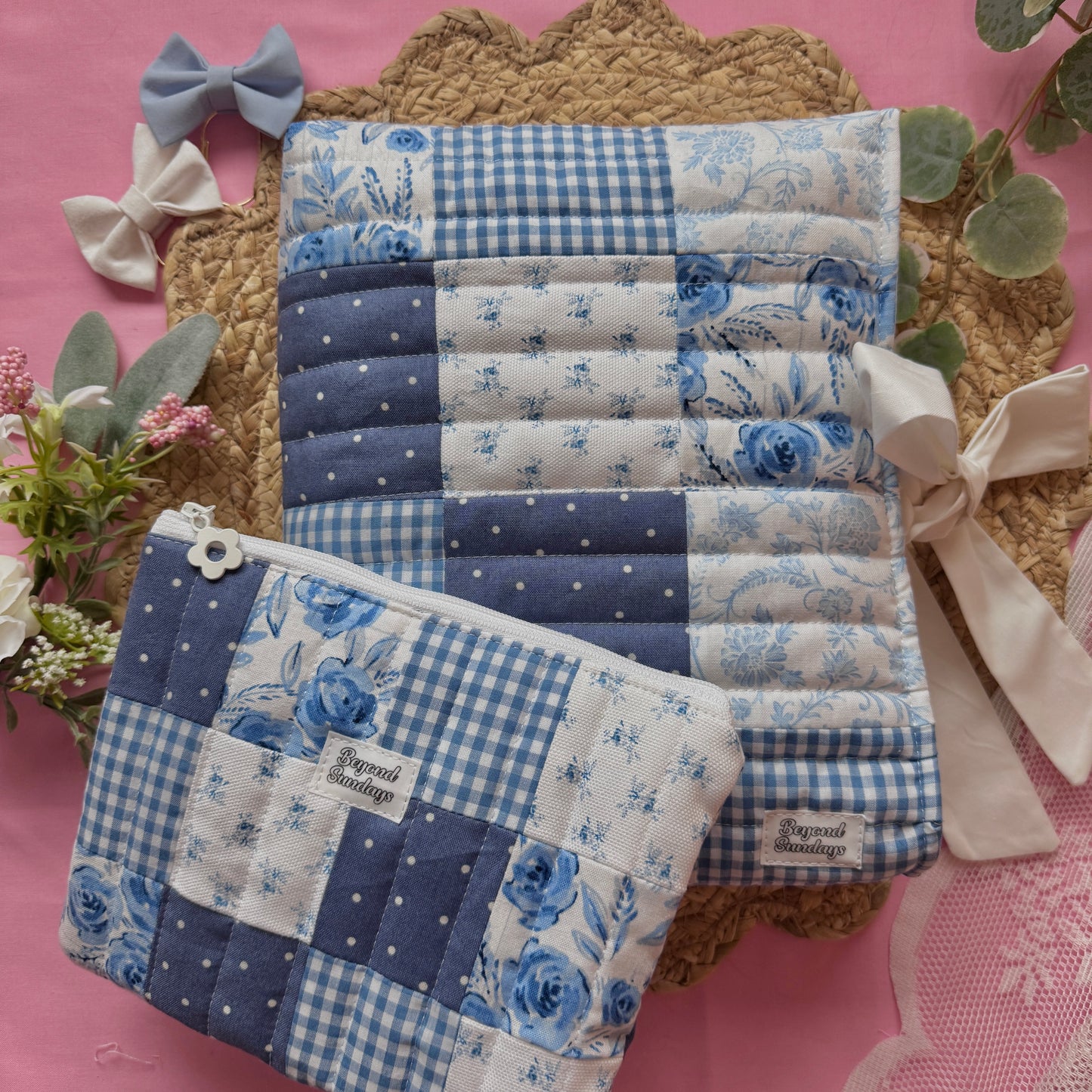 Blue Patchwork Bible Cover