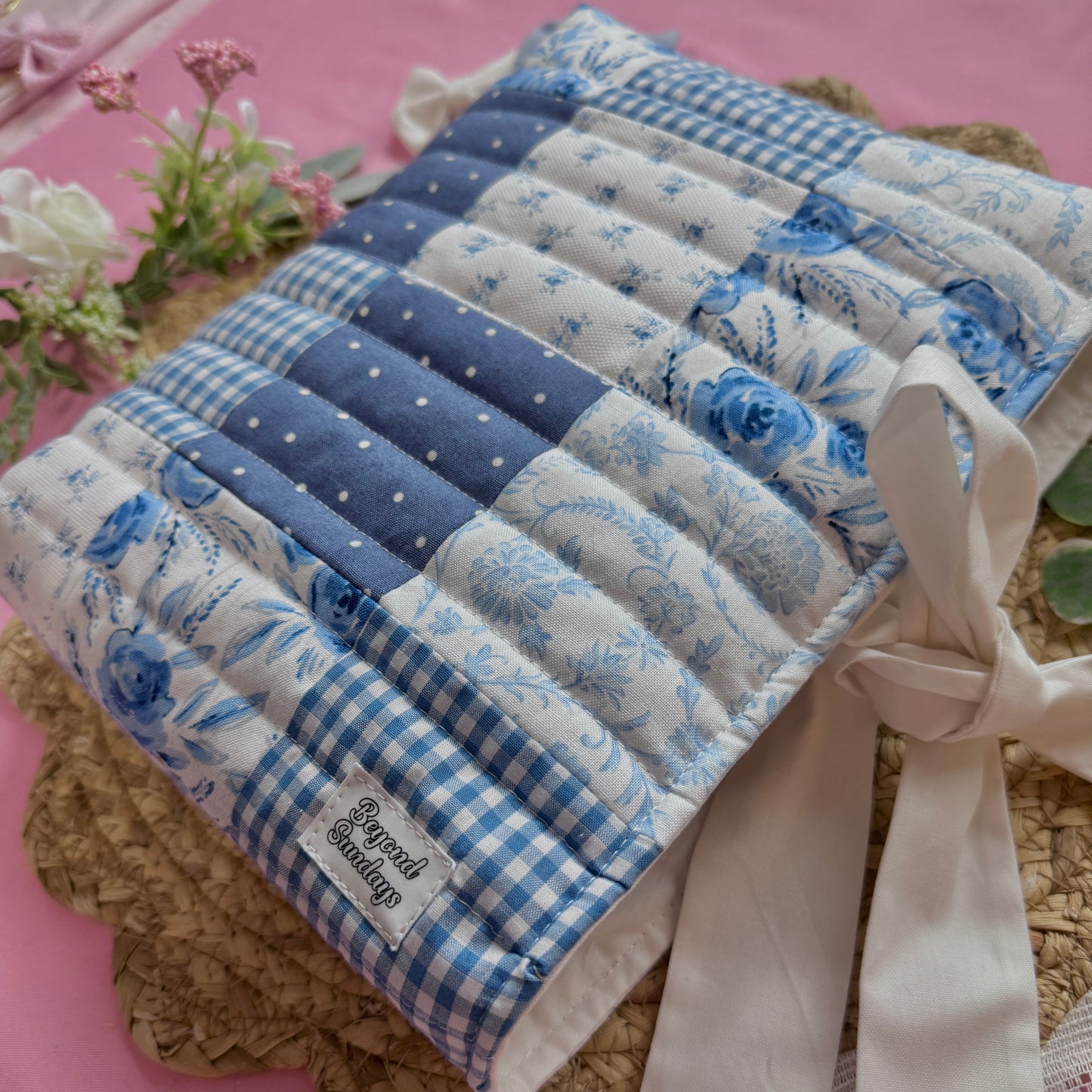 Blue Patchwork Bible Cover