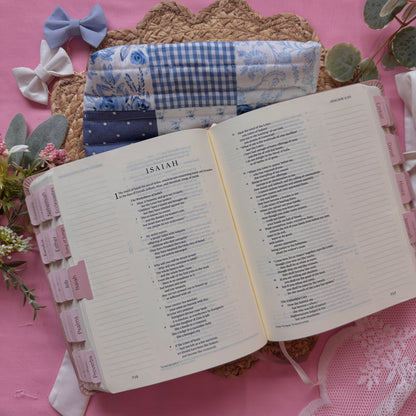 Blue Patchwork Bible Cover