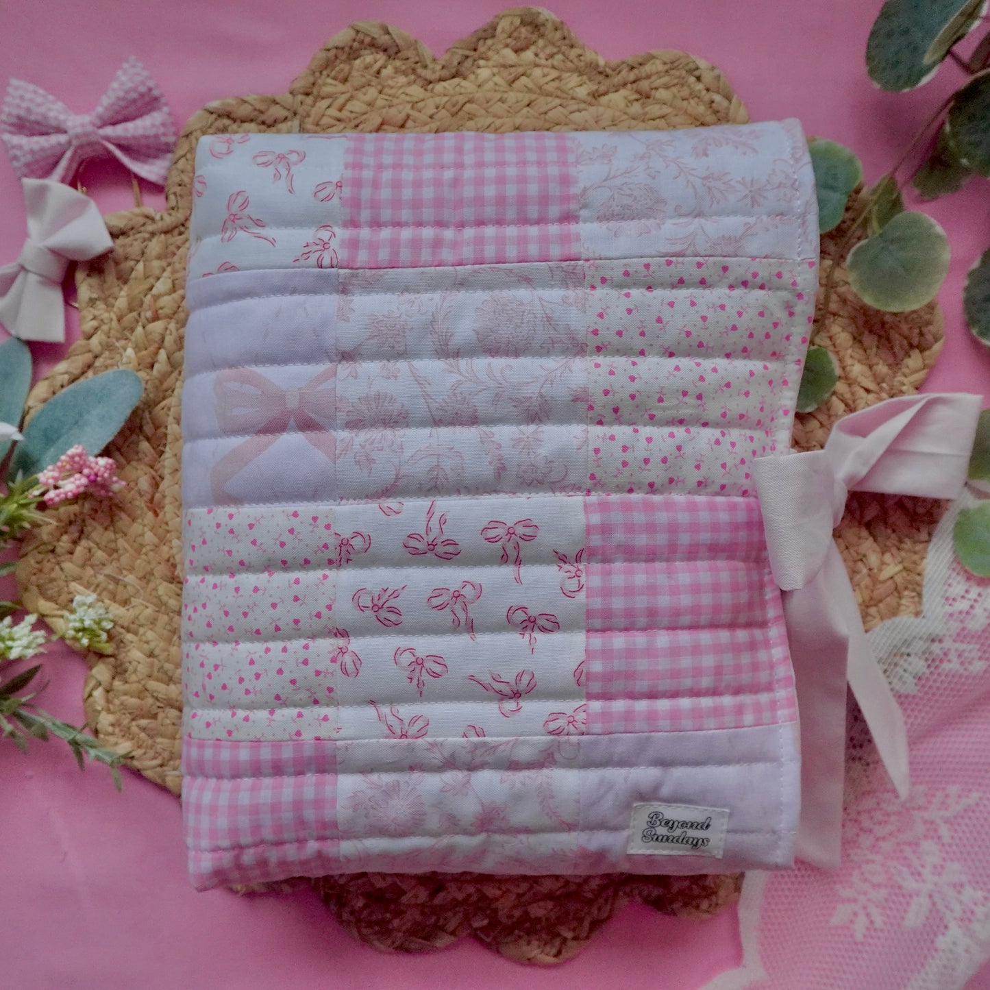 Pink Patchwork Bible Cover
