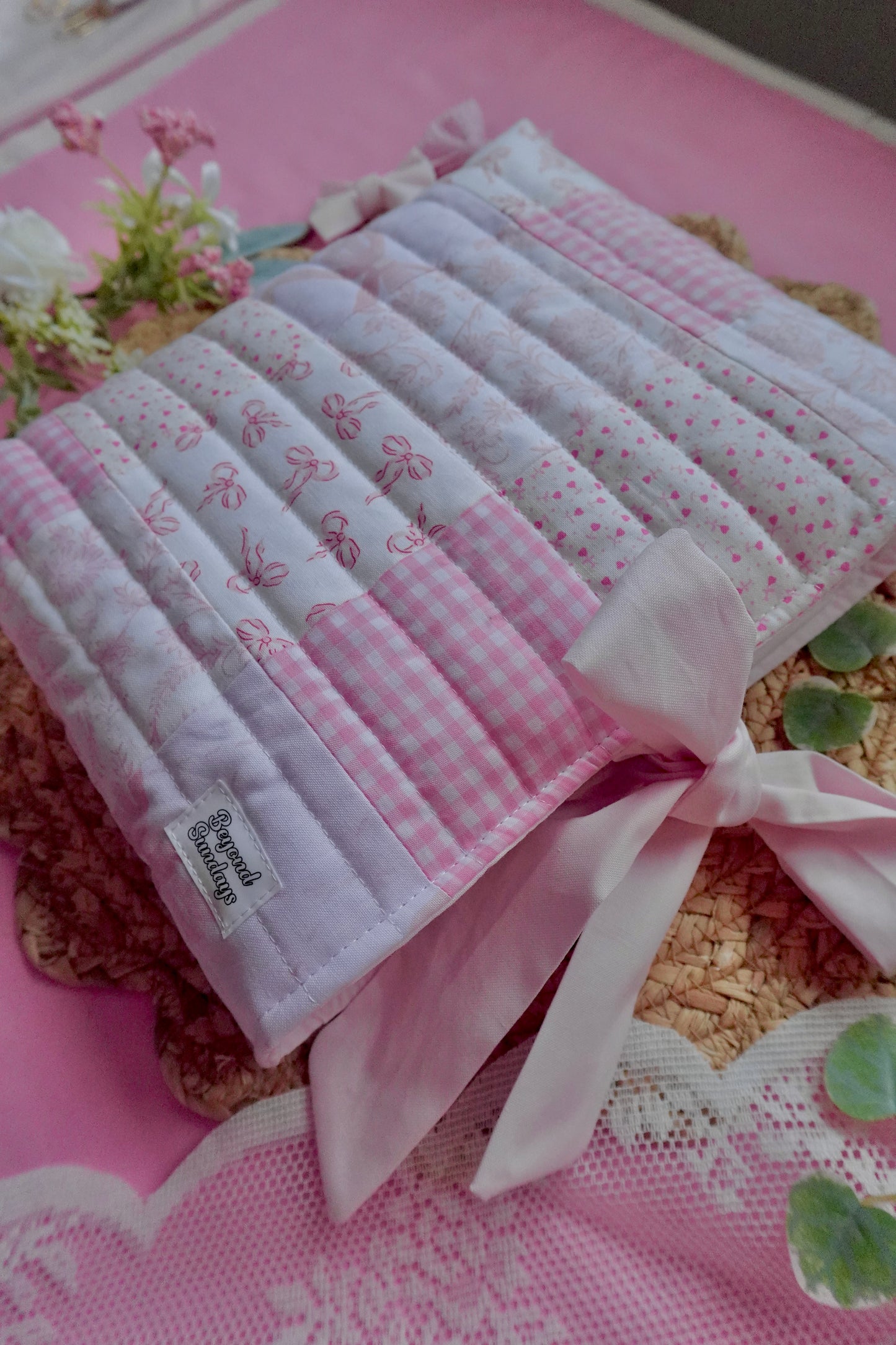 Pink Patchwork Bible Cover