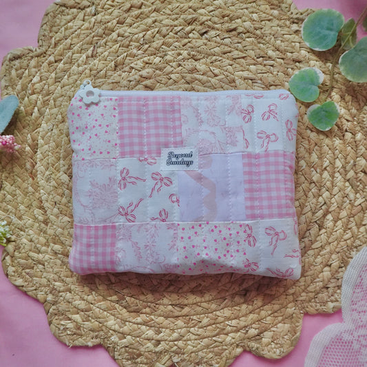 Pink Patchwork Pouch